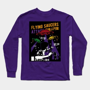 Flying Saucers Attack Long Sleeve T-Shirt